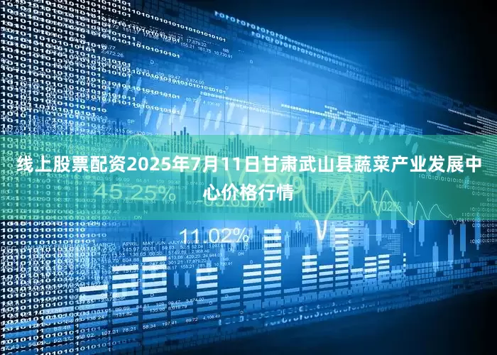 线上股票配资2025年7月11日甘肃武山县蔬菜产业发展中心价格行情